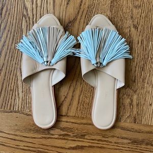 Loeffler Randall Fringe Flats size 9